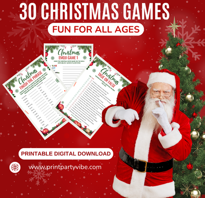 30 Printable Christmas Games